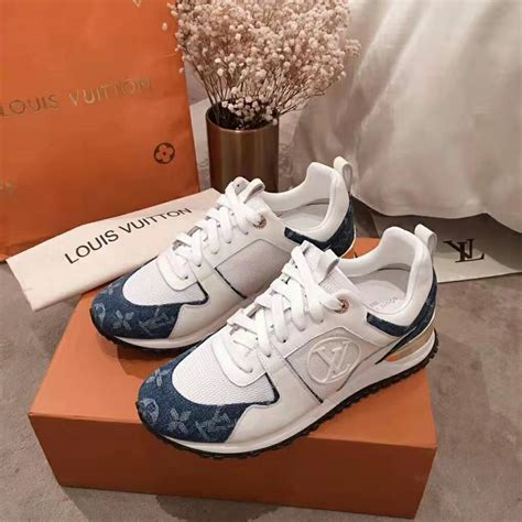 lv run away sneaker blue|louis vuitton denim runners.